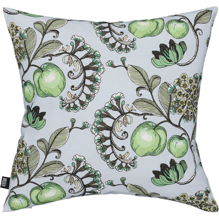 Koristetyynynpäällinen Vallila Persikka, 43x43cm, vihreä