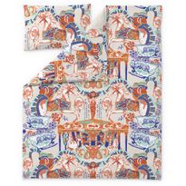 Lasten pussilakanasetti Vallila x Linnanmäki Fanfaari 120x160cm + 40x60cm multi