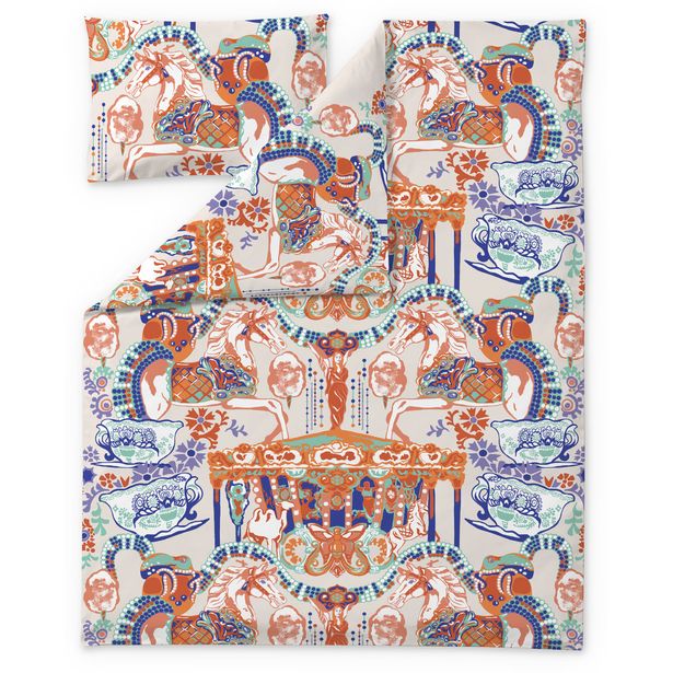 Lasten pussilakanasetti Vallila Fanfaari 120x160cm +40x60cm multi