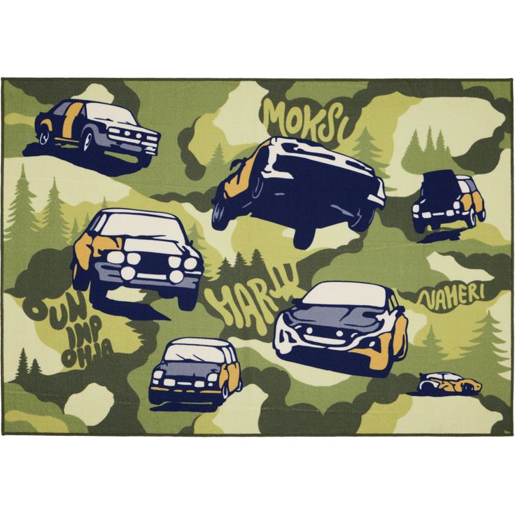 Matto Vallila Ralli 133x190cm vihreä