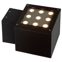 Ulkoseinävalaisin Spectrum Torre 9LED Cree 15° 9W IP44 220x178x151mm musta, eri värilämpötiloja