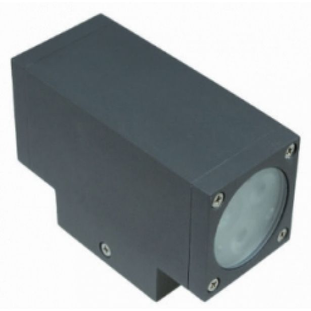 Ulkoseinävalaisin Spectrum Torre 2x3LED Cree 45° 6W IP44 172x108x63mm harmaa, eri värilämpötiloja