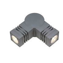 Ulkoseinävalaisin Spectrum Torre 3.6W 2x1LED Cree 45° ylös/sivulle IP44 6000K 176x90x60mm harmaa