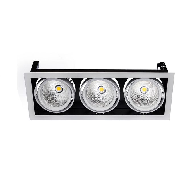 Alasvalo Spectrum Modern Day 3x1LED COB Citizen 40° 188x498x180mm 700mA 3x27W 3000K valkoinen