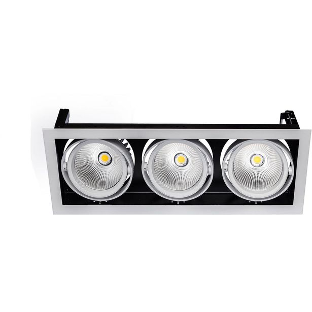 Alasvalo Spectrum Modern Day 3x1LED COB Citizen 40° 188x498x180mm 3x27W 3000K valkoinen