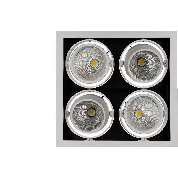 Alasvalo Spectrum Modern Day 4x1LED COB Citizen 40° 348x348x180mm 4x27W 3000K valkoinen
