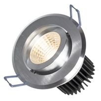 Upotettava kohdevalaisin Spectrum Fiale II 6W COB 38° Ø86x65mm harjattu alumiini, eri värilämpötiloja