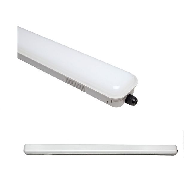 Teollisuusvalaisin Spectrum Limea LED SMD3528 18W 60cm 4000K IP65 85x600x73mm mattakalvo harmaa/valkoinen