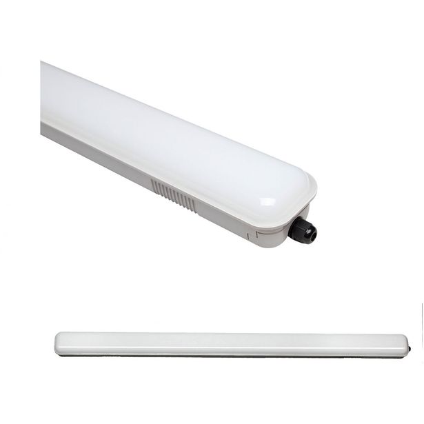 Teollisuusvalaisin Spectrum Limea LED SMD3528 36W 120cm 6000K IP65 85x1200x73mm mattakalvo harmaa/valkoinen