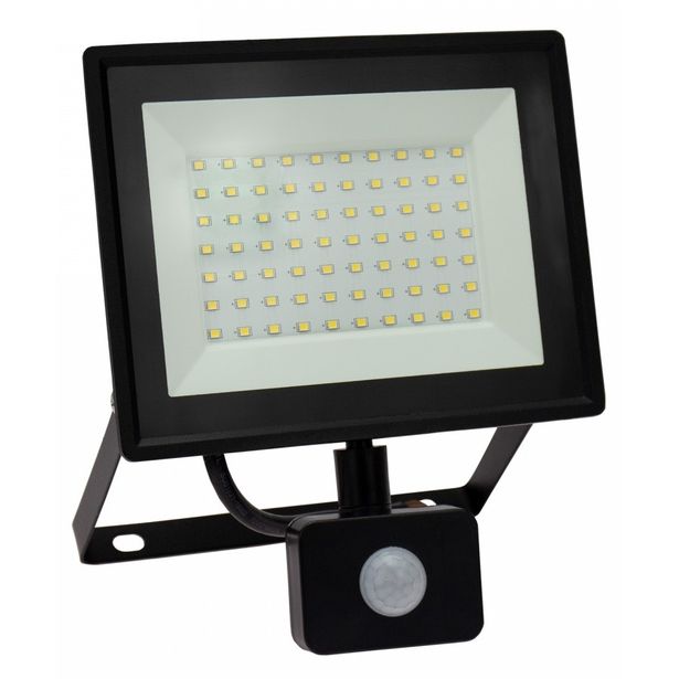 Ulkoseinävalaisin Spectrum Noctis Lux 3 liiketunnistimella 50W IP44 3000K 180x215x53mm musta