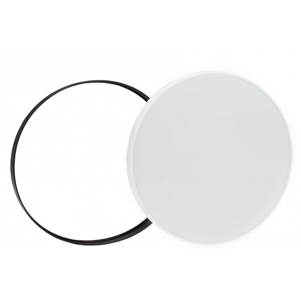 Plafondi Spectrum Nymphea Ø250x52mm liiketunnistimella 6000K IP54 18W musta/valkoinen