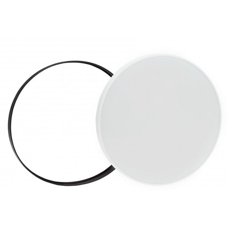 Plafondi Spectrum Nymphea Ø250x52mm liiketunnistimella 6000K IP54 18W musta/valkoinen