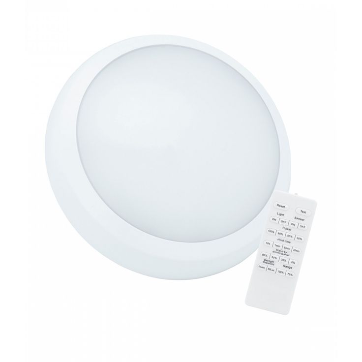 Plafondi Spectrum Nymphea City Pro 2 Ø320mm 23/30W liiketunnistimella IP65 CCT 3000/4000/6000K valkoinenn