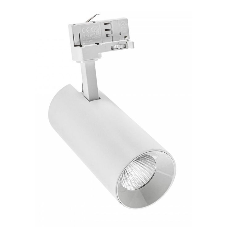 LED-spottivalaisin Spectrum Andromeda COB LED 25W 3000K 3-vaihekiskoon 36° 60° 170x160x74mm valkoinen