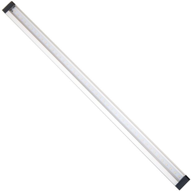 Kalustevalaisin Spectrum LED SMD 5.3W 12V 4000K 500x29x10mm hopea mustat päädyt
