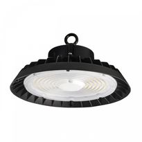 Teollisuusvalaisin Spectrum Plateo 4 High Bay Ø280mm 200W/150W/100W 90° IP65 IK09 4000K ripustettava musta