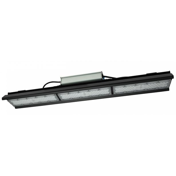 Ripustettava teollisuusvalaisin Spectrum Halls Line 150W 4000K 75x140° IP66 IK10 745x126x95mm musta