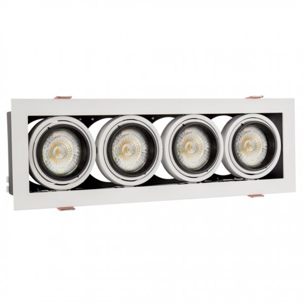 Upotettava kohdevalaisin Spectrum Modern Day Mini 4xGU10 100x316x77mm valkoinen