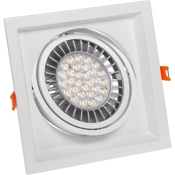 Upotettava kohdevalaisin Spectrum Mdd Maxi Uno AR111 GU10 186x186x43mm valkoinen
