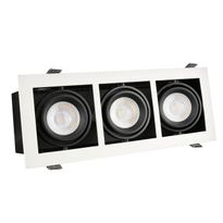 Upotettava kohdevalaisin Spectrum Modern Day Mini 3xGU10 112x289x115mm valkoinen/musta