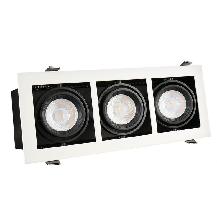 Upotettava kohdevalaisin Spectrum Modern Day Mini 3xGU10 112x289x115mm valkoinen/musta