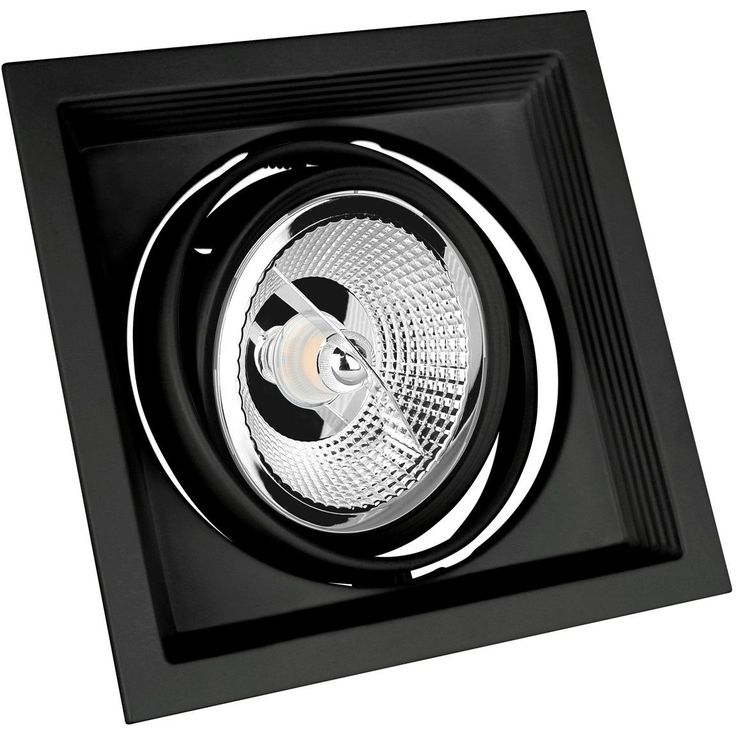 Upotettava kohdevalaisin Spectrum Mdd Maxi Uno AR111 GU10 186x186x43mm musta