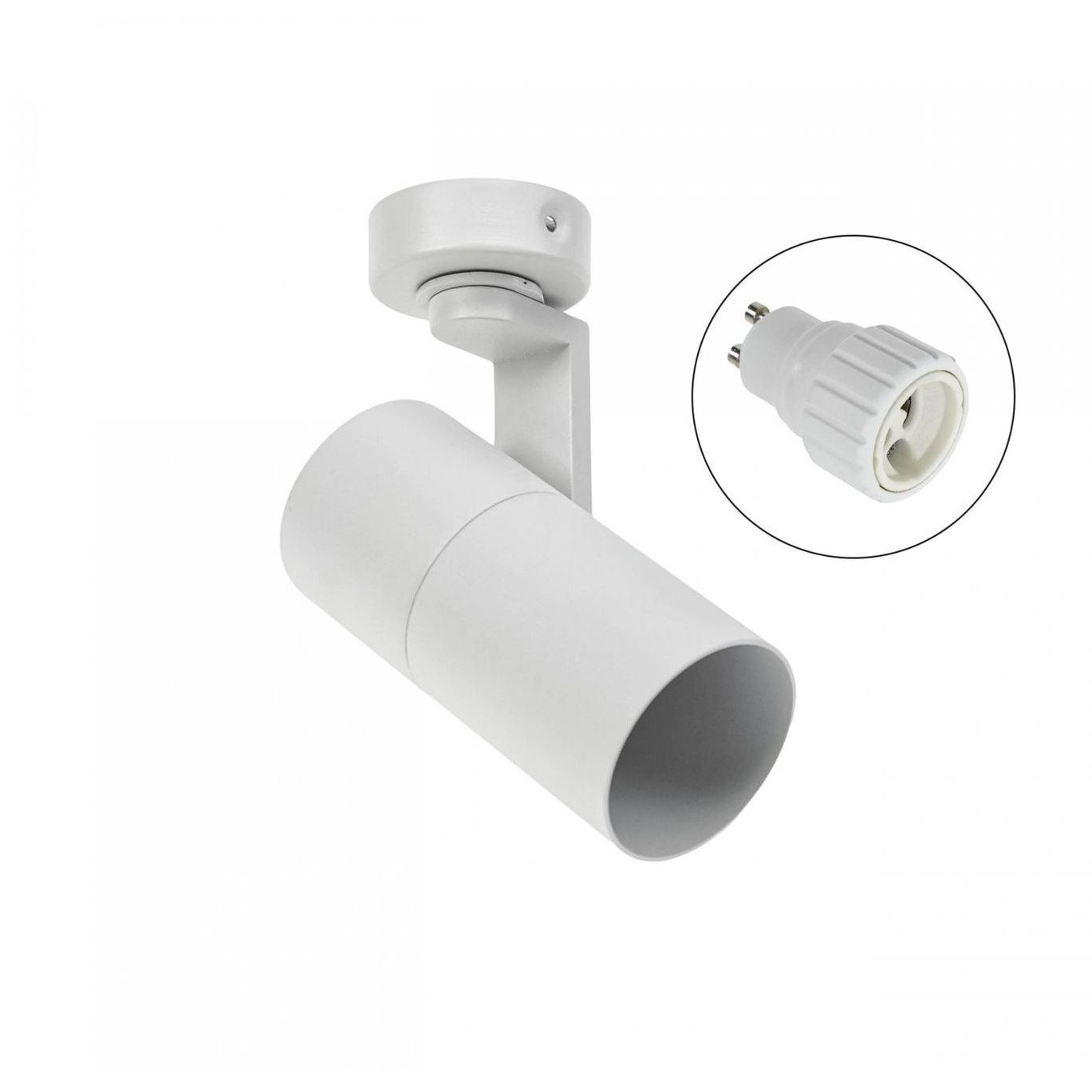 Spottivalaisin Spectrum Madara Mini II GU10 pinta-asennettava 56x120x117mm valkoinen