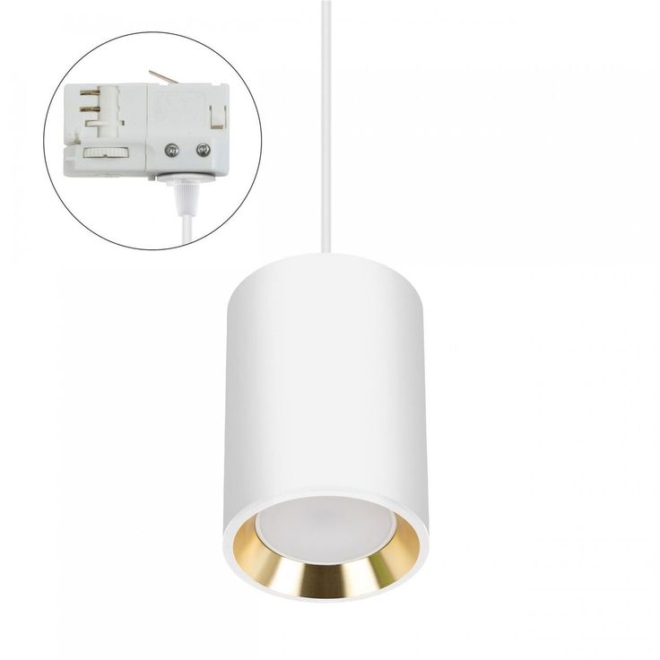 Kiskoriippuvalaisin Spectrum Chloe Mini GU10 IP20 Ø70x100mm valkoinen