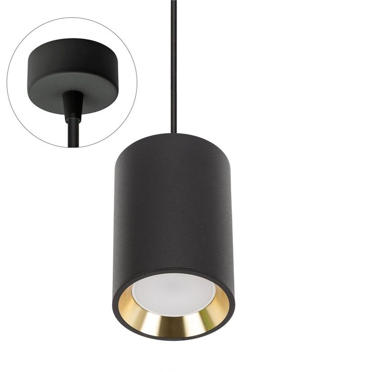 Riippuvalaisin Chloe Mini GU10 IP20 pinta-asennettava musta Ø70x100mm musta