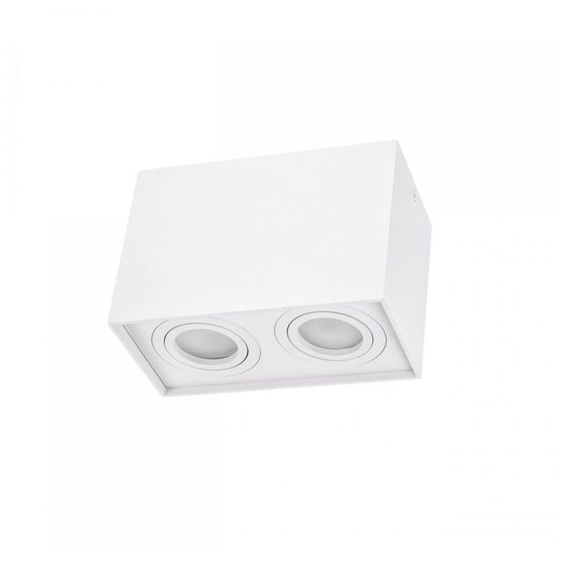 Alasvalo Spectrum Chloe Duo 2xGU10 IP20 suorakaide säädettävä 97x185x125mm valkoinen