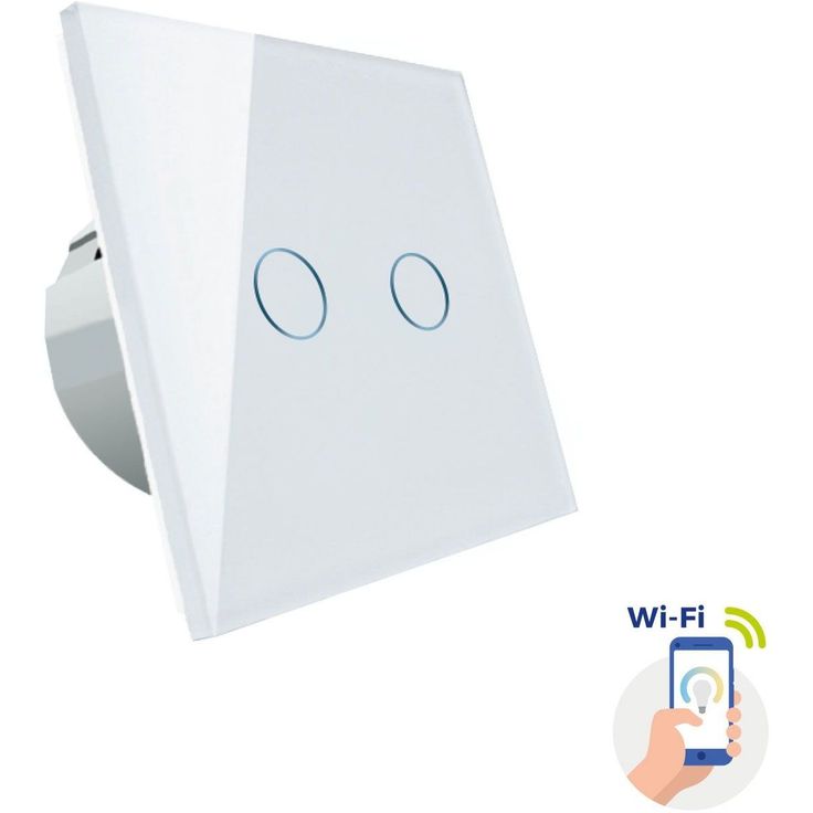 Valokytkin Spectrum Smart Wi-Fi kaksialueinen, valkoinen