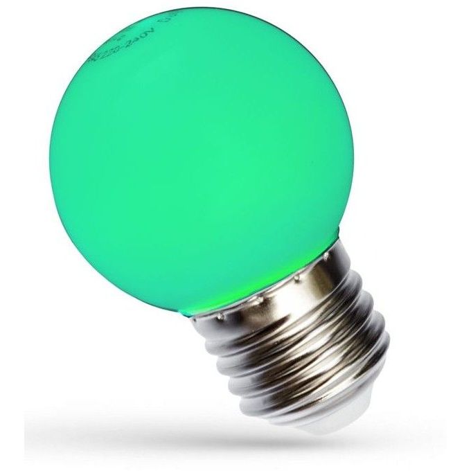 LED-lamppu Spectrum E27 pallo G45 230V 1W vihreä