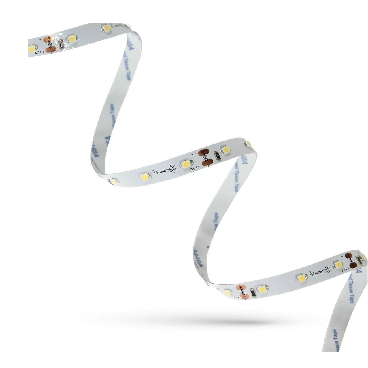LED-nauha Spectrum 20W 3528 60LED 6000K ilman silikonia, 5m