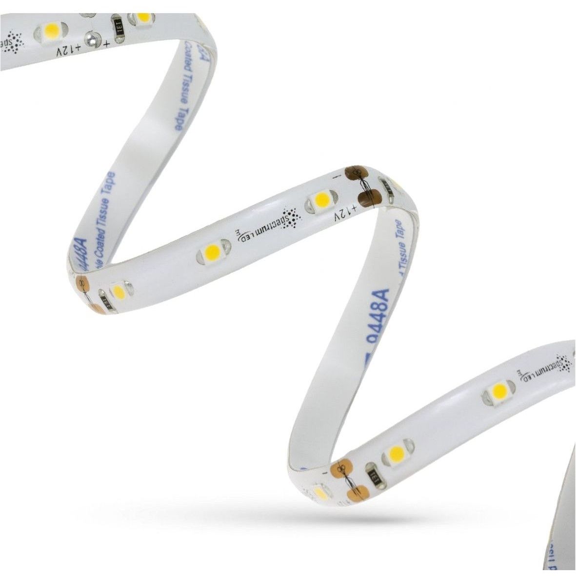 LED-nauha Spectrum 20W 3528 60LED 3000K ilman silikonia, 5m