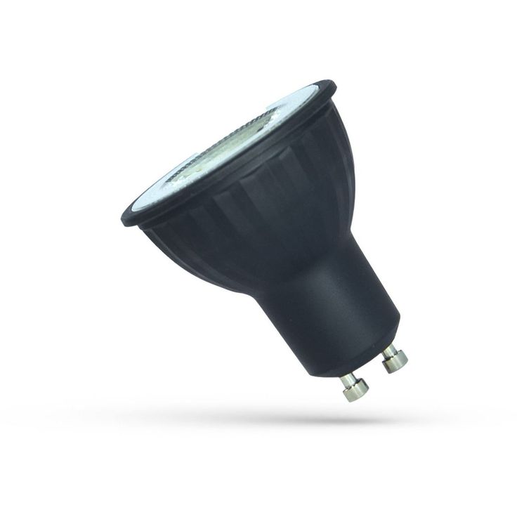 LED-lamppu Spectrum GU10 6W 230V linssillä musta runko, eri värilämpötiloja