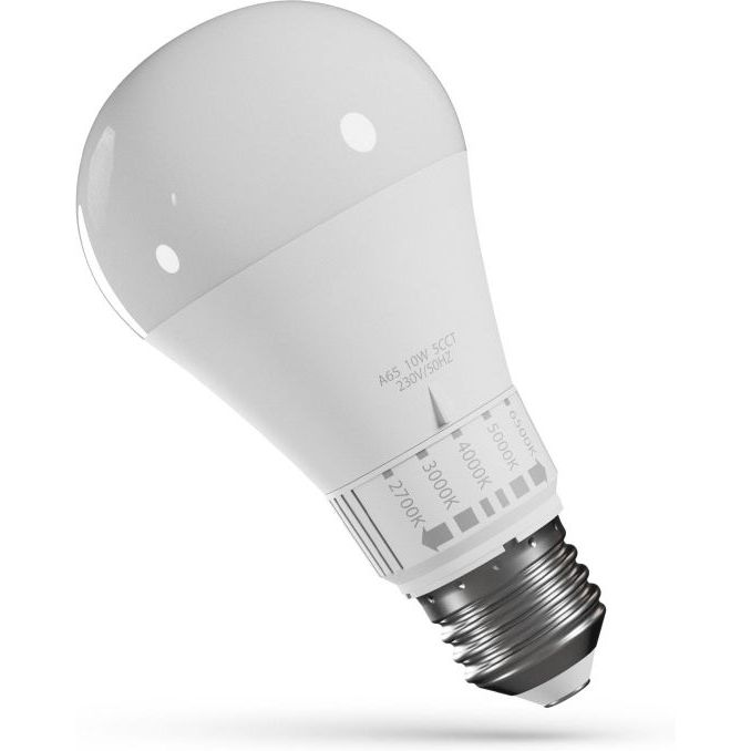 Led-lamppu Spectrum GLS, E27, 10W, 1100lm, 2700-65000K, 5CCT
