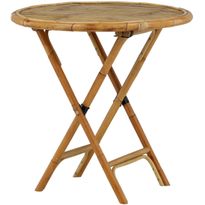 Parvekepöytä Venture Home Cane, ø80cm, luonnollinen bambu