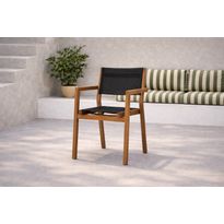 Ruokapöydän tuoli Venture Home Venice, musta/tiikki