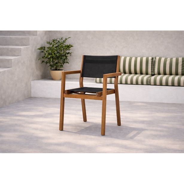 Ruokapöydän tuoli Venture Home Venice, musta/tiikki, 2kpl Google Shopping kuva