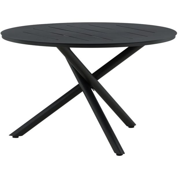 Ruokapöytä Venture Home, ø120cm, musta alumiini