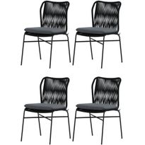 Ruokapöydän tuoli Venture Home Julian, pinottava, musta