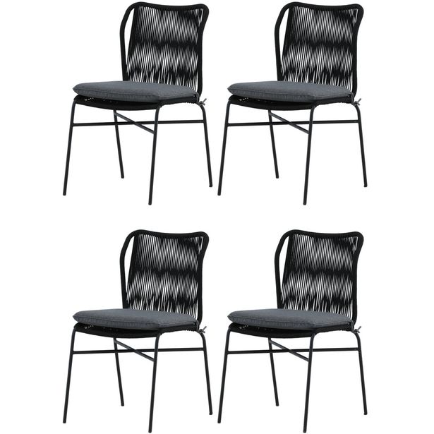 Ruokapöydän tuoli Venture Home Julian, pinottava, musta