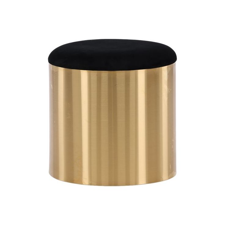Jakkara Venture Home Puff, ø45cm, messinki/musta