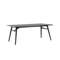 Ruokapöytä Venture Home Sleek, 190x95cm, musta