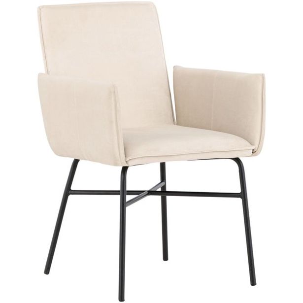 Ruokapöydän tuoli Venture Home Petra, musta/beige