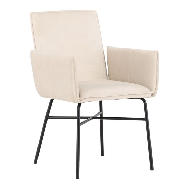Ruokapöydän tuoli Venture Home Petra, musta/beige
