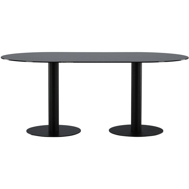 Soikea ruokapöytä Venture Home Pillan, 180x100cm, musta