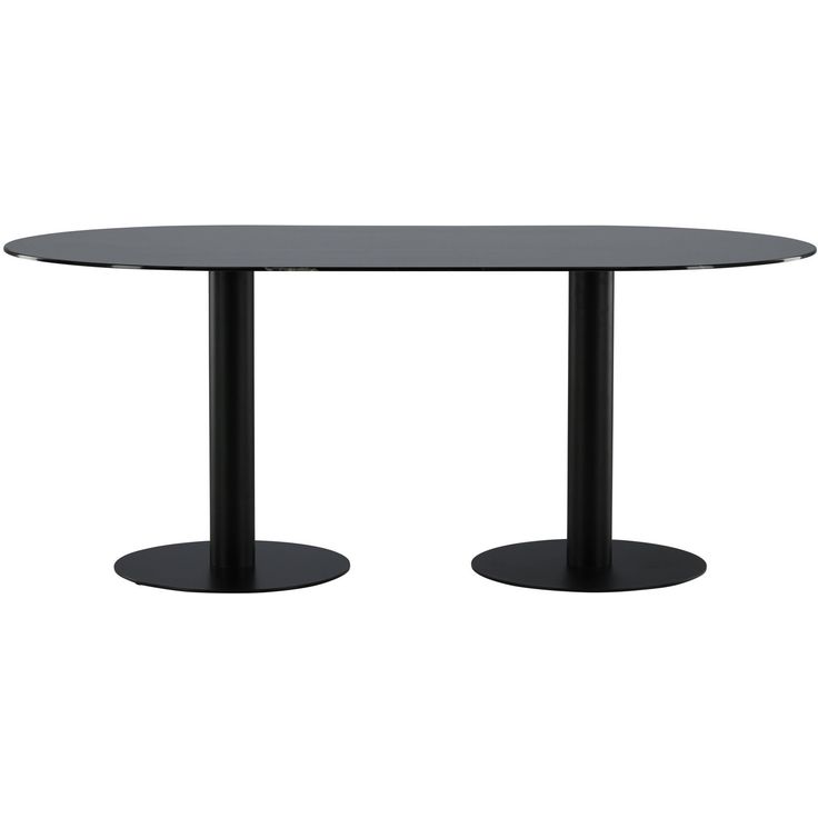 Soikea ruokapöytä Venture Home Pillan, 180x100cm, musta