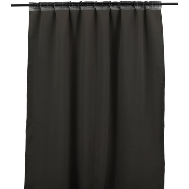 Pimentävä sivuverho Venture Home Evelyn, 135x240cm, 2kpl, tummanharmaa