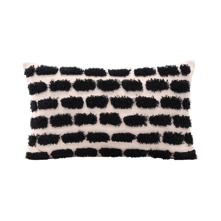 Koristetyynynpäällinen Venture Home Lova, 30x50cm, beige/musta